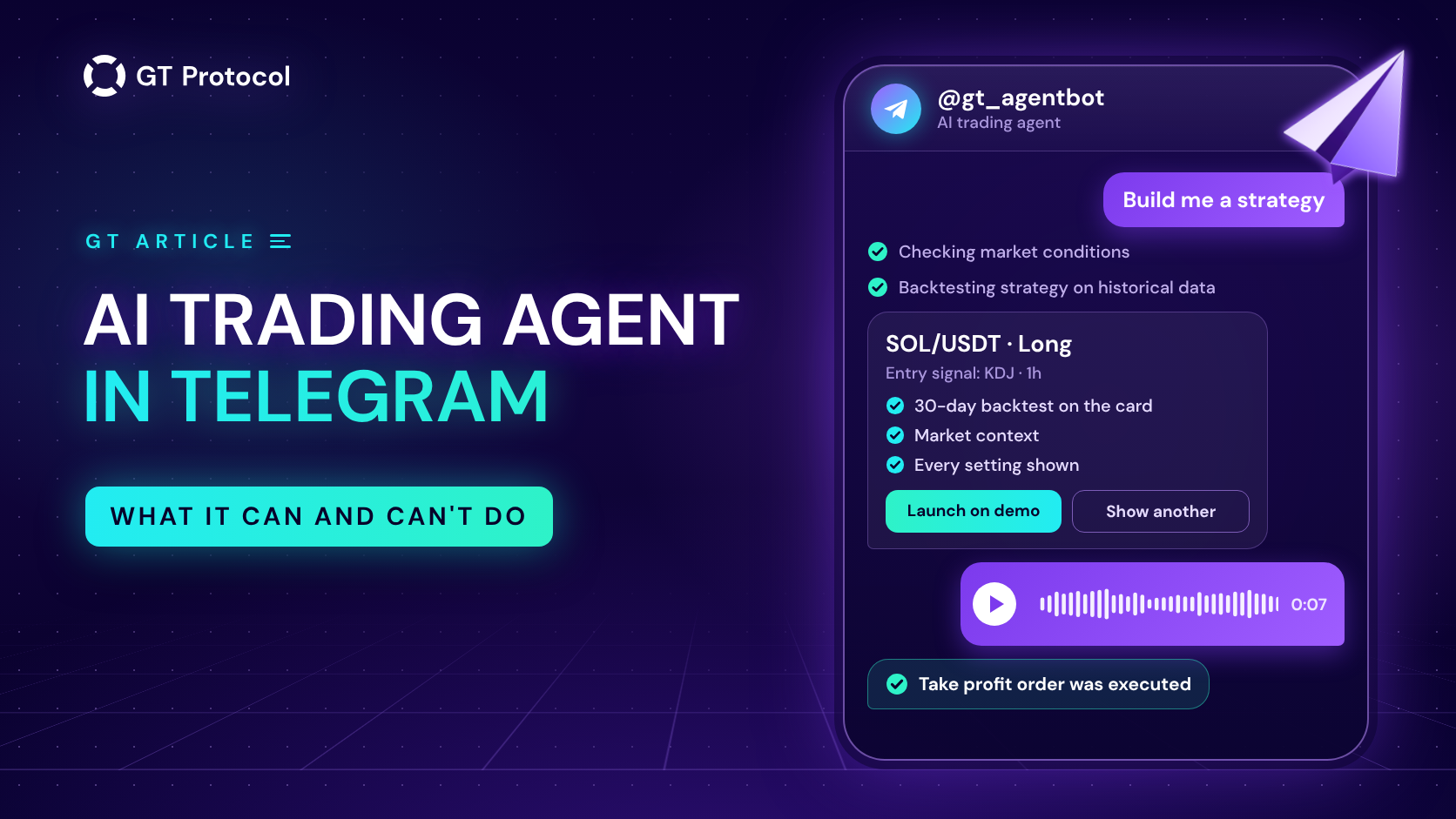 AI Trading Agent in Telegram: What It Can and Can't Do